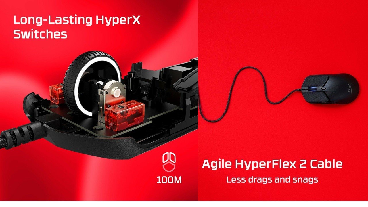 HyperX Pulsefire Haste 2 - Gaming Mouse (Black)